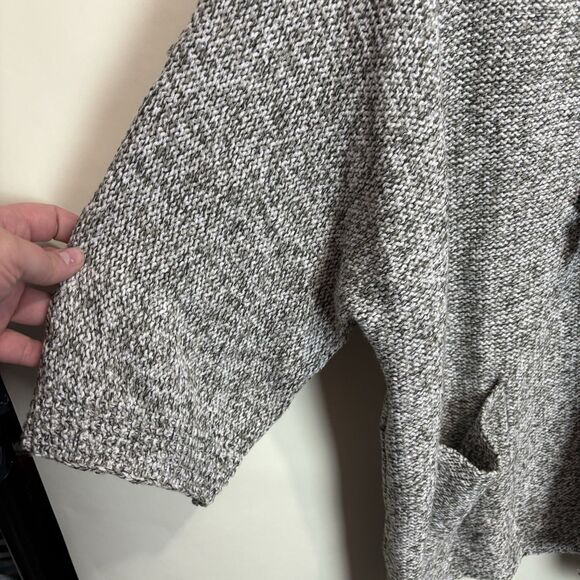 J Jill Pure Jill Cardigan Womens 2X Two Tone Marled Knit Tie 3/4 Kimono Sleeve - Picture 7 of 11